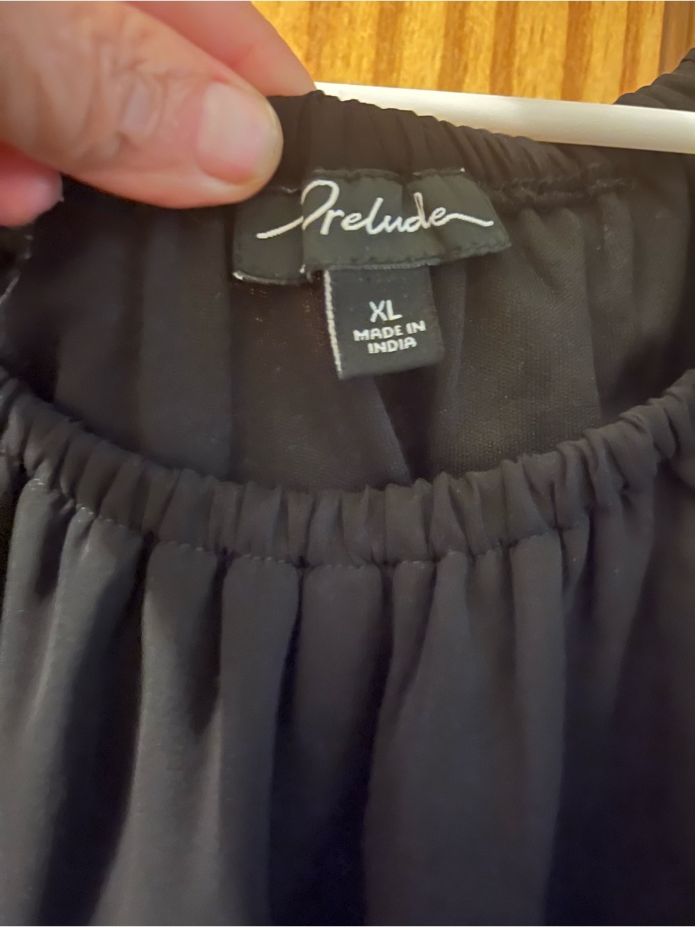 Women's Black Elastic Waist Skirt - XL